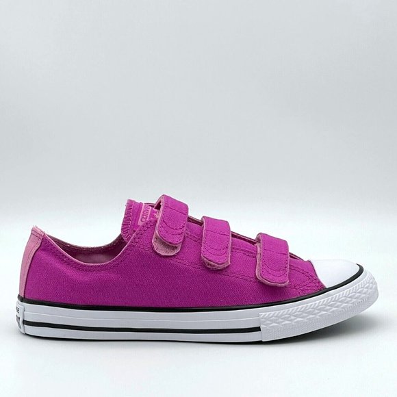 Converse CTAS 3V Ox Low Top Hyper Magenta Big Kid Girl Shoes - Picture 2 of 5